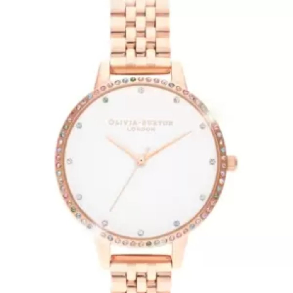 Olivia Burton Women's Rainbow Watch in Rose Gold-Tone